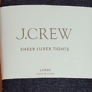 J. Crew Sheer Lurex Tights - Black
